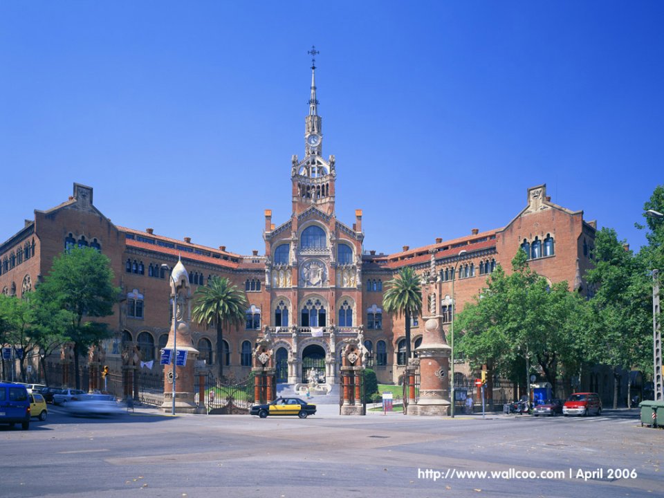 西班牙巴塞罗那圣保罗医院建筑景观