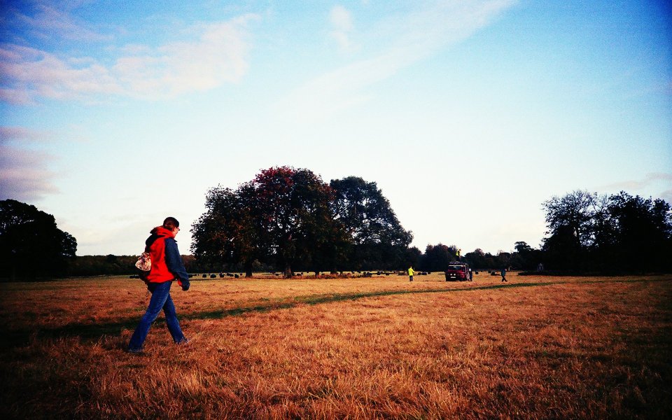 Lomo Style Castletown Estate Grassland Scene