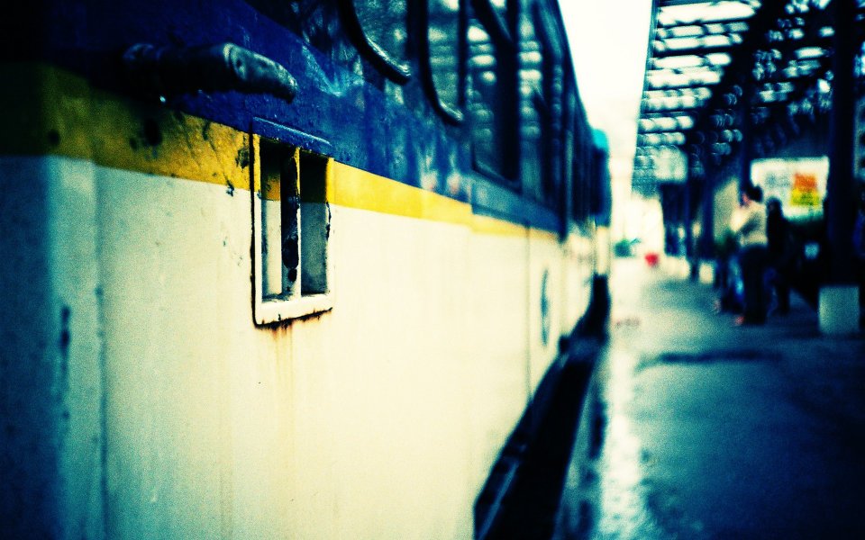 Lomo Style Vintage Train To Entrevaux France