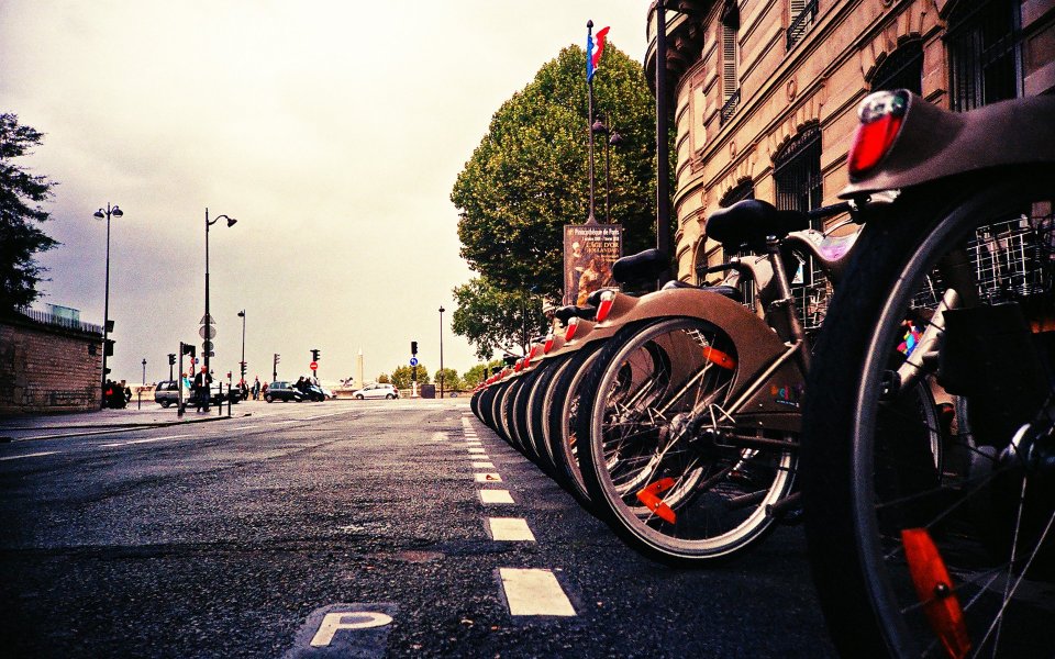 Paris Velib Station Near Musee Dorsay Lomo Photography