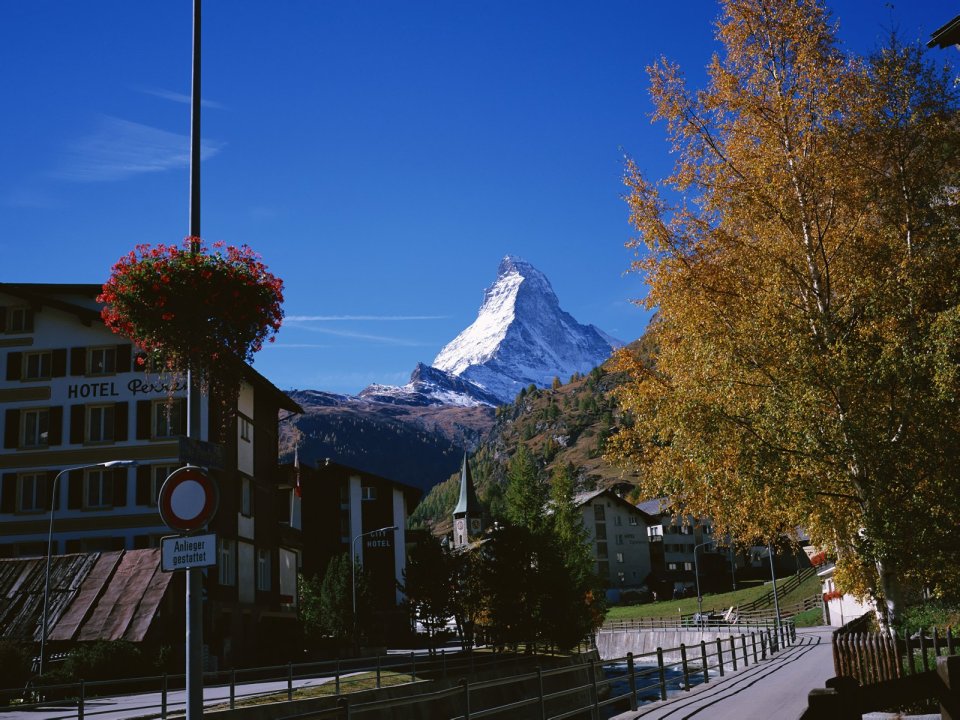 Switzerland Zermatt Matterhorn Autumn Scenery