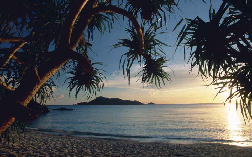 Okinawa Beach Sunset Island Scenery