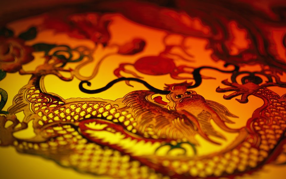 中国龙年传统剪纸艺术