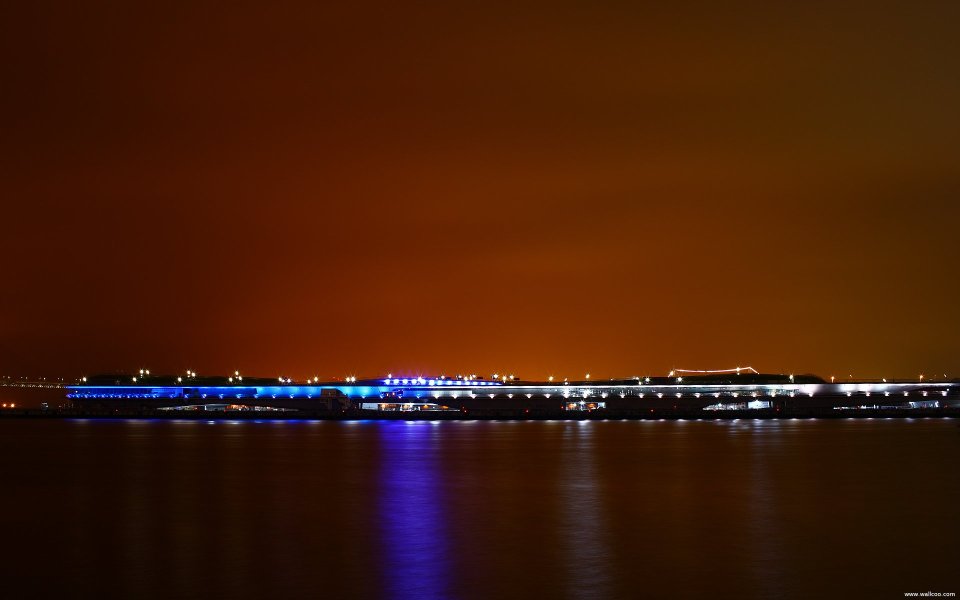 日本横滨夜景桥梁