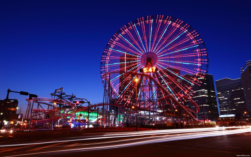 日本横滨夜景摩天轮