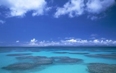 Japan Okinawa Clear Turquoise Water And Coral Reef Beach