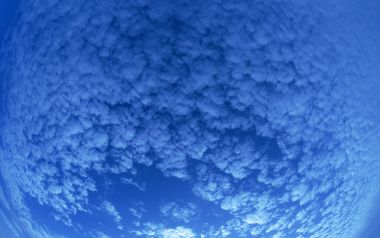 Japan Okinawa Blue Sky Clouds Fisheye Photography