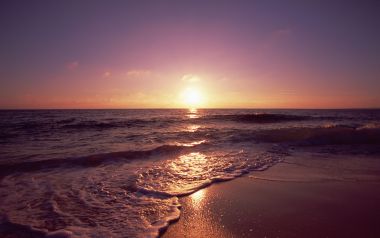 Okinawa Beach Sunset Scene