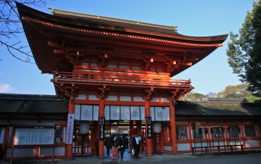 日本京都下鸭神社鸟居门