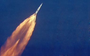 Apollo Program Rocket Launch Scene