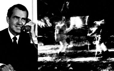 Richard Nixon And Apollo 11 Moon Landing Scene