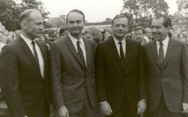 Apollo Mission Astronauts With President Nixon Historical Photo
