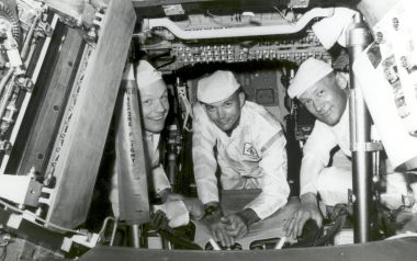 Nasa Astronauts Working Inside Spacecraft Cabin