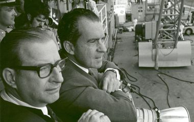 Richard Nixon And Aide Black And White Documentary Photo