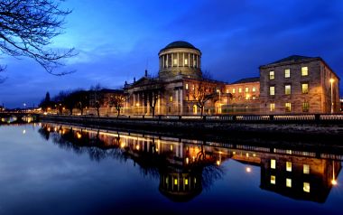 Dublin Four Courts Night View