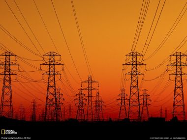 Islington Substation Power Towers Sunset Silhouette