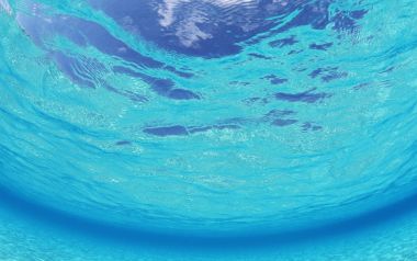 马尔代夫清澈海水水下视角