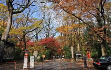 日本京都下鸭神社秋景