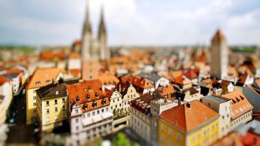 German Medieval City Tilt Shift Miniature Effect