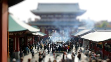 Japan Sensoji Temple Tilt Shift Photography Scene