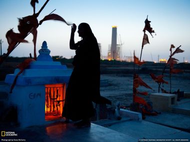 India Twilight Prayer Scene