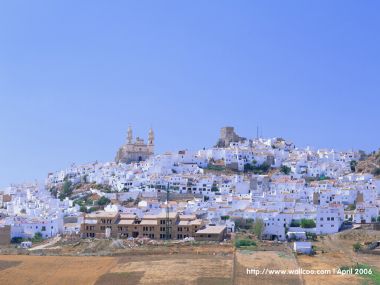 Spanish Andalusia White Village Landscape