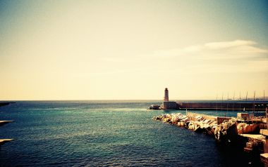 France Nice Port Lighthouse Lomo Seascape