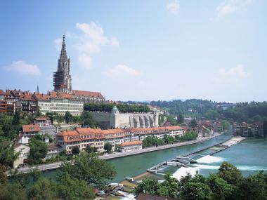 Switzerland Bern Cityscape And Aare River View