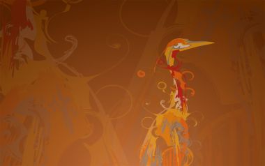 Abstract Art Style Bird Illustration