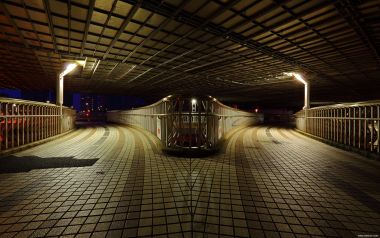 Japan Yokohama Night Underpass