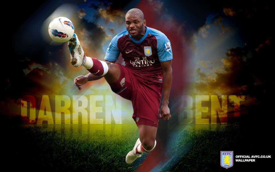 Darren Bent Aston Villa Official Football Sports Wallpaper