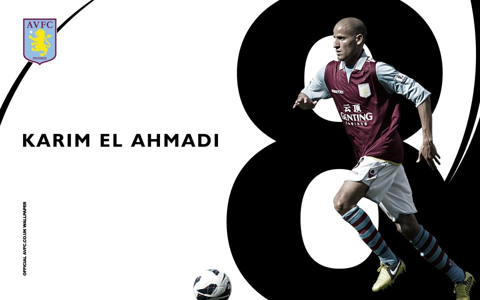 Aston Villa Player Karim El Ahmadi Official Wallpaper (Number 8)