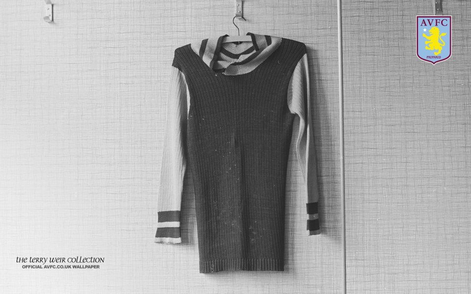 Aston Villa Football Club Black And White Knitted Vest Wallpaper