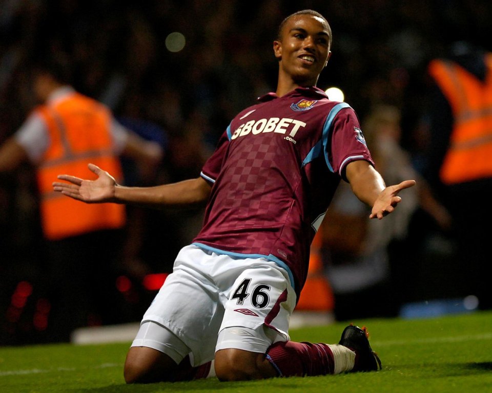 West Ham United Footballer Slide Celebration Premier League