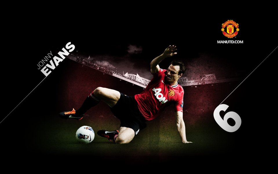 Jonny Evans Manchester United No 6 Football Poster Wallpaper