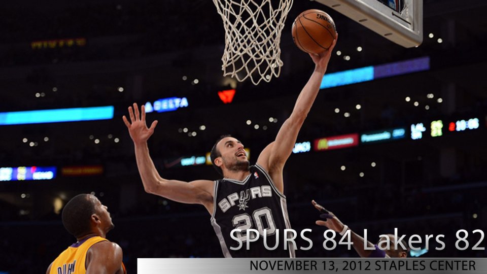 Spurs Vs Lakers Game Winning Dunk (November 13, 2012 Staples Center)
