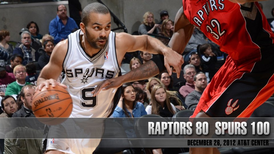 NBA圣安东尼奥马刺对多伦多猛龙比赛瞬间（2012年12月26日）