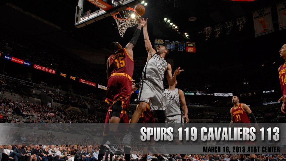 Nba San Antonio Spurs Vs Cleveland Cavaliers Game Scene March 16 2013
