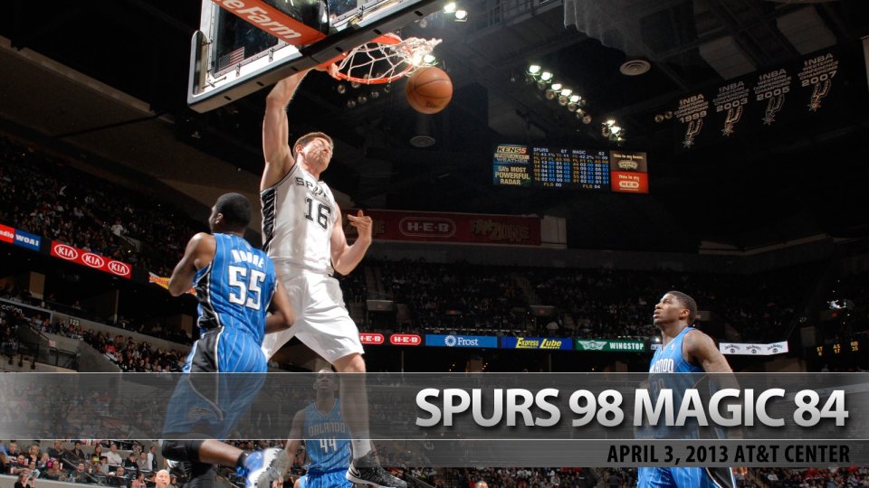 San Antonio Spurs Vs Orlando Magic Basketball Dunk 2013 At T Center