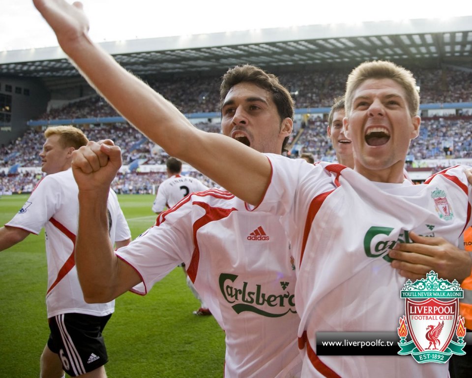Steven Gerrard Liverpool Football Club Victory Celebration