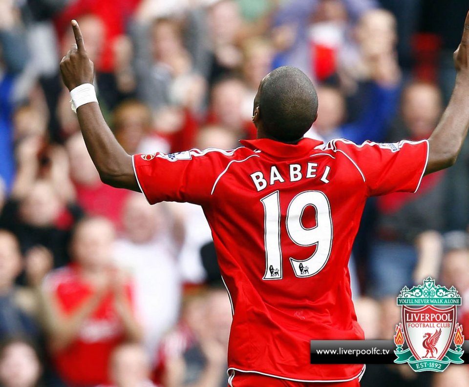 Ryan Babel Liverpool FC No19 Match Celebration Photo