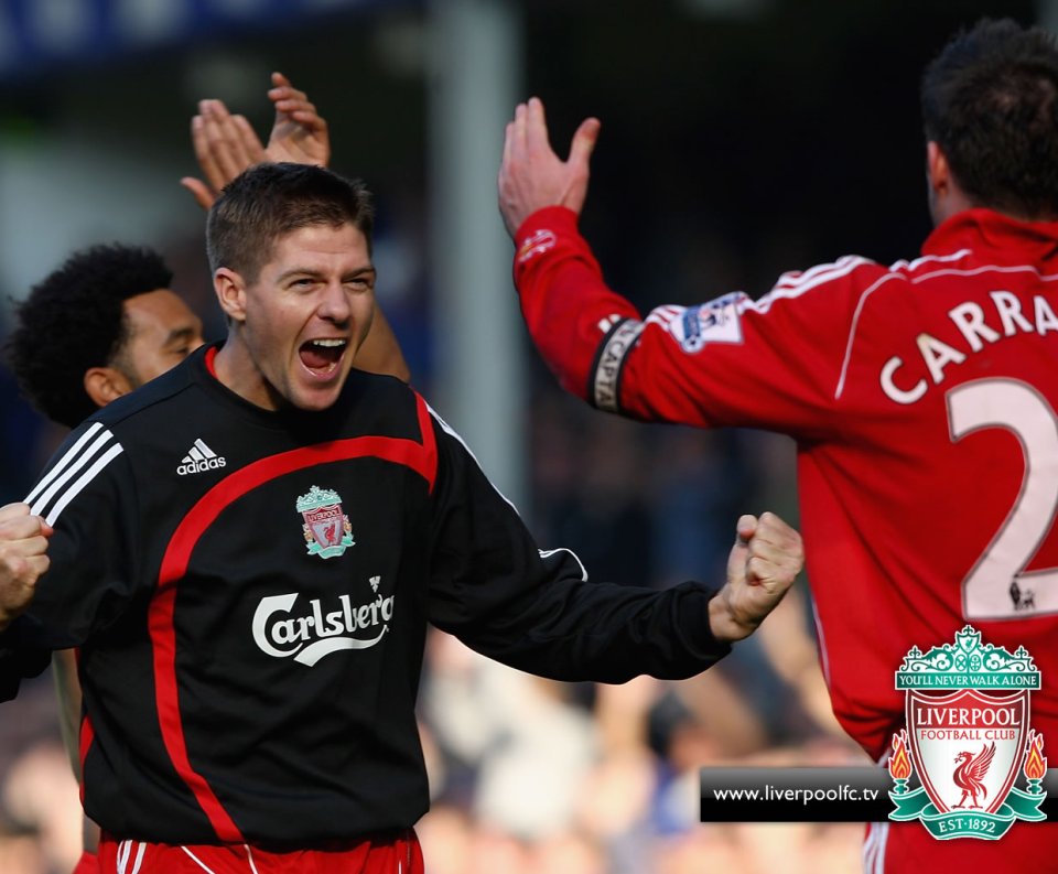 Steven Gerrard Liverpool Fc Premier League Celebration Moment
