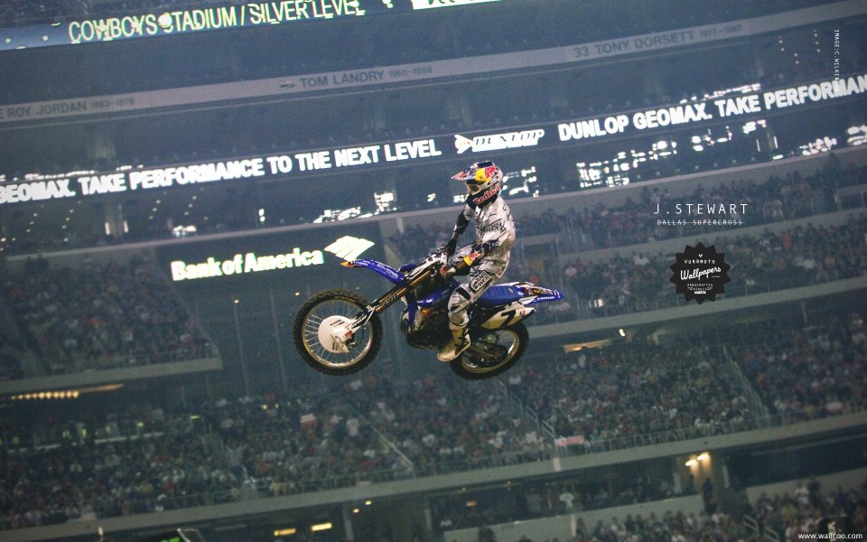 Dallas Cowboys Stadium Motocross Stunt