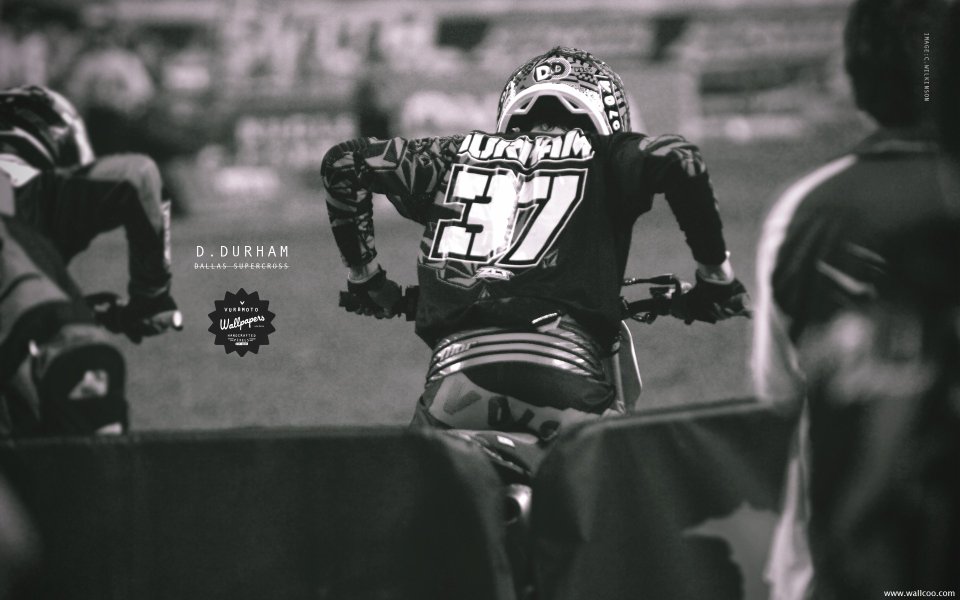 Dallas Supercross Motorcycle Rider Back View