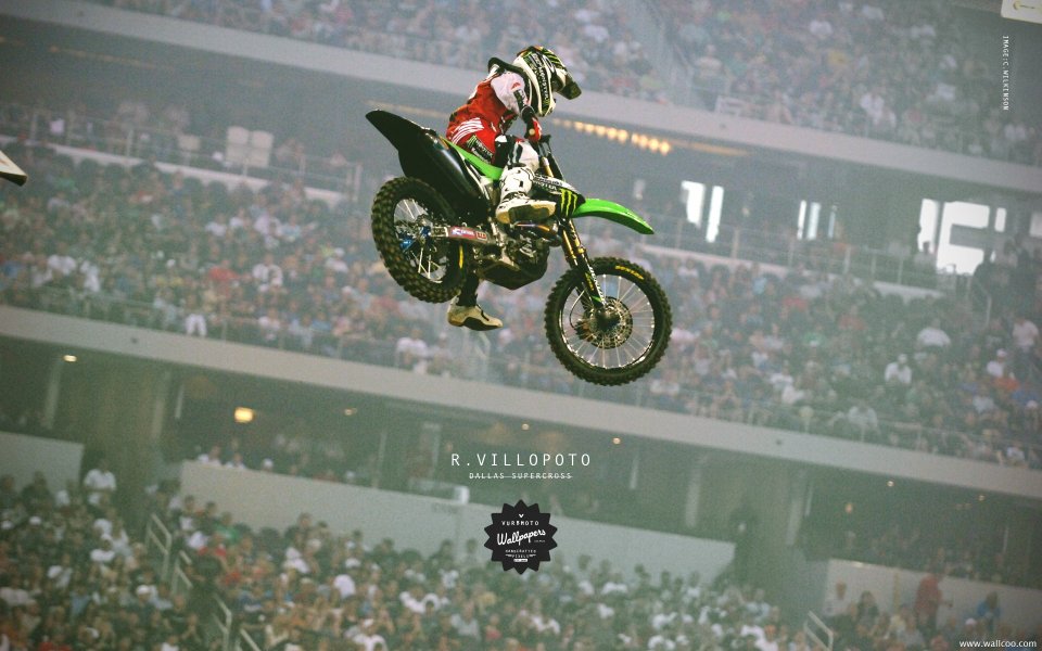 R Villopoto Dallas Supercross Motocross Jump