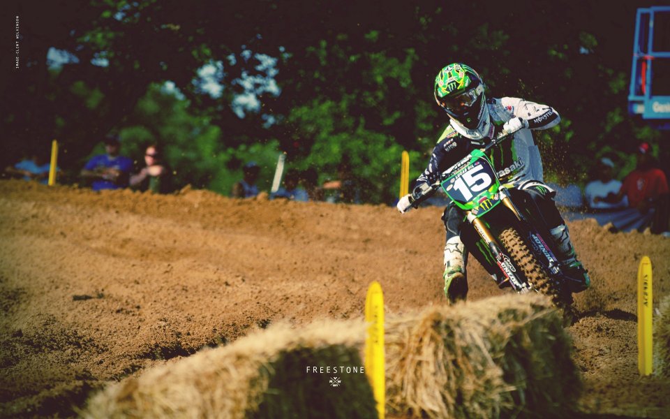 Motocross Rider Competes At Freestone Track