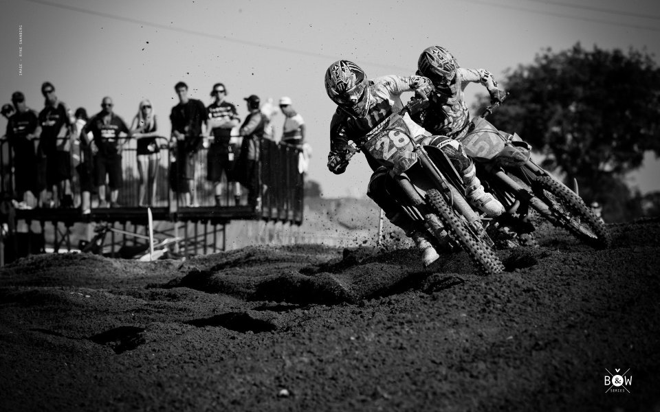 2011 Hangtown Motocross Black And White Racing