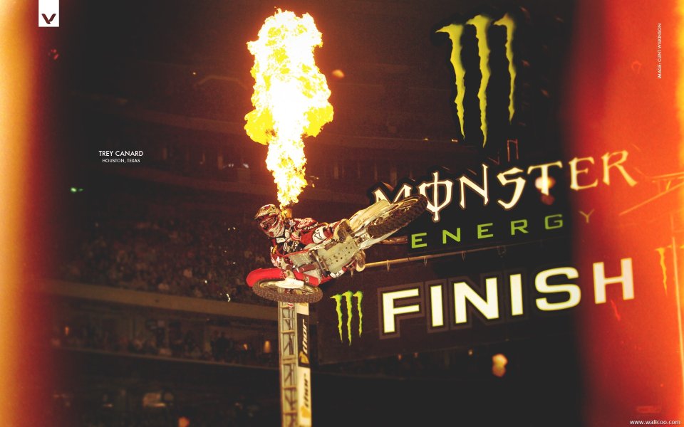 Trey Canard Houston Motocross Flame Stunt