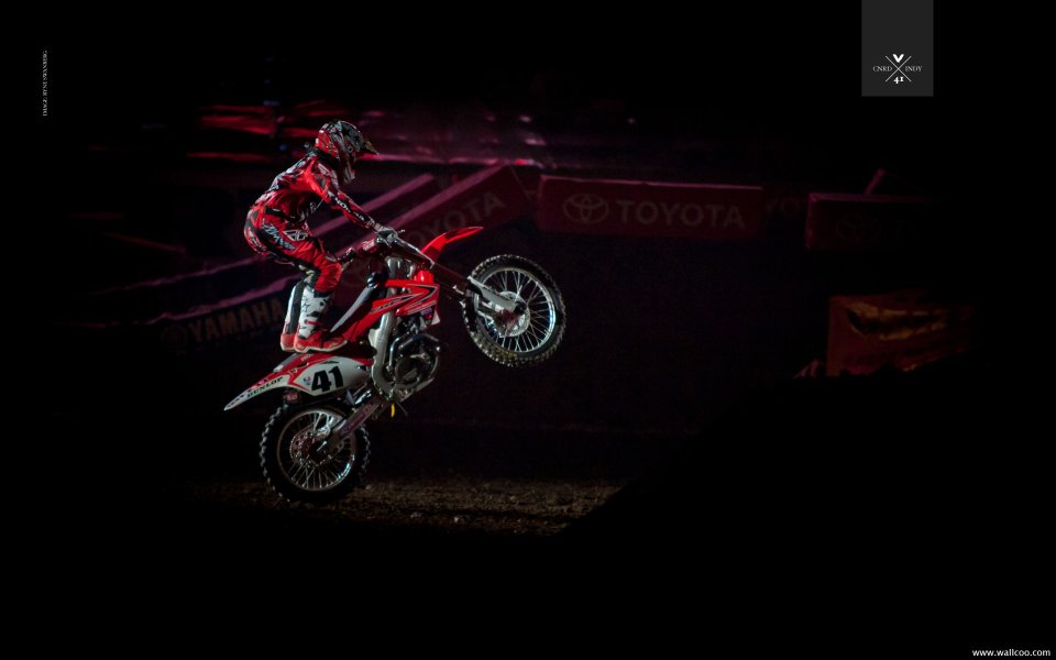 Indianapolis Motocross Race 41 Rider Close Up