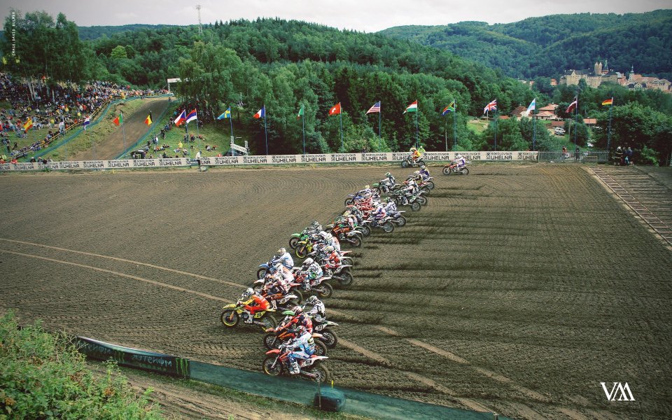 Motocross Start Scene In Loket Czech Republic